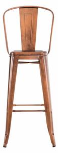 Barové židle Cheney - 2 ks - práškově lakovaný kov | měďěné
