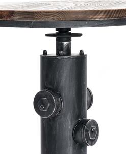 Barový stůl Hydrant - borovice a kov | antracitový