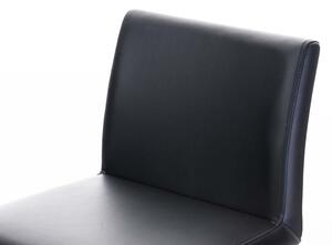 Barová židle Methow - umělá kůže | černá
