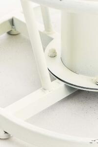 Barový stůl Hydrant - borovice a kov | bílý