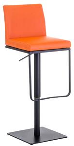 Barová židle Methow - umělá kůže | oranžová