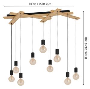 Eglo 43641 - Lustr na lanku MONMOUNT 9xE27/40W/230V
