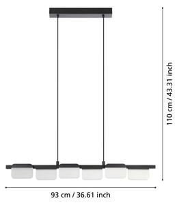 Eglo 98876 - LED Stmívatelný lustr na lanku ERVIDEL 6xLED/4,5W/230V