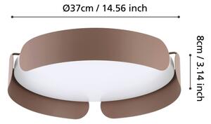 Eglo 99623 - LED Stropní svítidlo VALCASOTTO LED/20W/230V pr. 37 cm hnědá