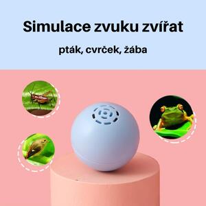 Cat musicball - zvukový a blikající míček pro kočky růžový