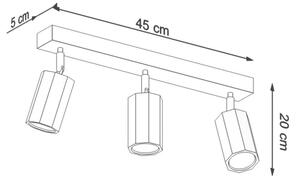 Sollux SL.1030 - Bodové svítidlo ZEKE 3xGU10/40W/230V dub