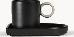 Porcelánové šálky na espresso s podšálky Niki, 2 ks