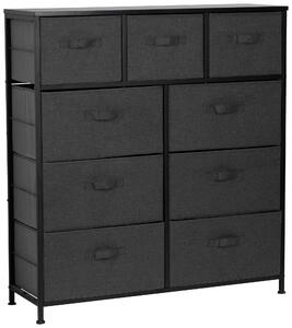 KOMODA, černá, tmavě šedá, 96/104/30 cm PBJ - Široké komody, Online Only