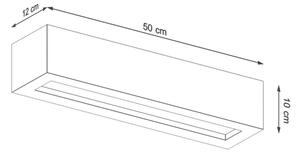 Sollux SL.0993 - Nástěnné svítidlo VEGA 2xE27/60W/230V 50 cm beton