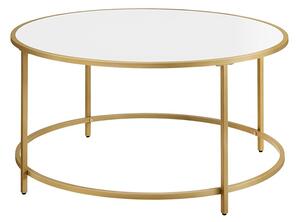 Konferenční stolek Vasagle Morin bílo-zlatý