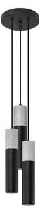 Sollux SL.1081 - Lustr na lanku BORGIO 3xGU10/40W/230V beton/kov černá