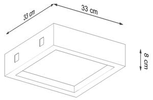 Sollux SL.0995 - LED Stropní svítidlo RIZA LED/18W/230V beton