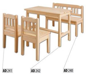 Dětská jídelní lavice AD240, 70x30x30, borovice (Barva dřeva: Surová (bez moření))