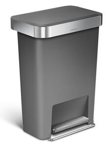 Simplehuman pedálový odpadkový koš,45L,šedý,plastový,CW1386CB
