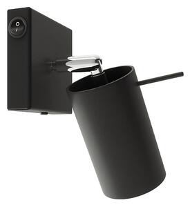 Sollux SL.1049 - Nástěnné bodové svítidlo RING 1xGU10/10W/230V černá
