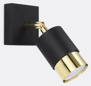 Sollux SL.1069 - Nástěnné bodové svítidlo NERO 1xGU10/40W/230V černá/zlatá