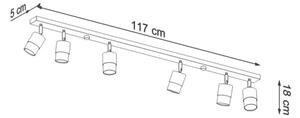 Sollux SL.1073 - Bodové svítidlo NERO 6xGU10/40W/230V černá/zlatá