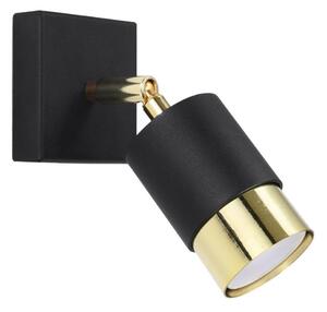 Sollux SL.1069 - Nástěnné bodové svítidlo NERO 1xGU10/40W/230V černá/zlatá