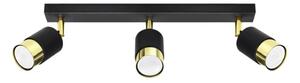 Sollux SL.1071 - Bodové svítidlo NERO 3xGU10/40W/230V černá/zlatá