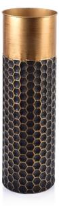 Mondex Váza RORY 18,5x60 cm černá/zlatá