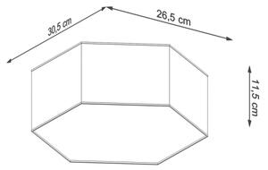 Sollux SL.1059 - Stropní svítidlo SUNDE 2xE27/60W/230V 11,5 cm černá
