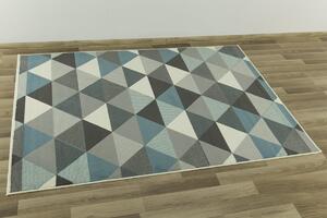 Balta Kusový koberec LUNA 503430/95832 trojúhelníky modrý Rozměr: 140x200 cm
