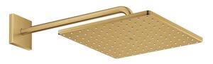 Hlavová sprcha GROHE Rainshower Cube na stěnu včetně sprchového ramena kartáčovaný Cool Sunrise 26564GN0