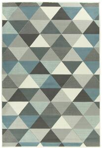 Balta Kusový koberec LUNA 503430/95832 trojúhelníky modrý Rozměr: 120x170 cm