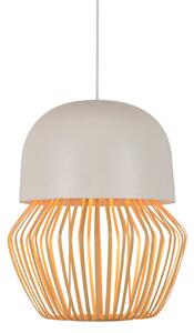 Závěsná svítidlo Forestier, Anemos, stmívatelné, Bílá, Jídelna, Bambus, Design