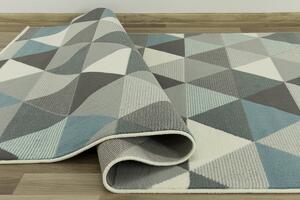 Balta Kusový koberec LUNA 503430/95832 trojúhelníky modrý Rozměr: 200x290 cm
