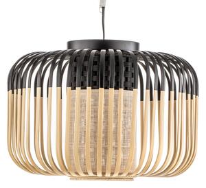 Stropní Lampa Forestier, Bamboo Light S, stmívatelné, Černá, Obývací pokoj, Bambus, Design