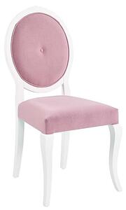 Dětská čalouněná židle Ebba - růžová/bílá