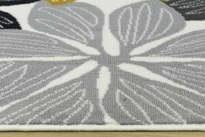 Balta Kusový koberec LUNA 501619/89935 Květy krémový žlutý Rozměr: 60x110 cm