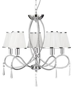Searchlight 1035-5CC Simplicity závěsné svítidlo kov a textil