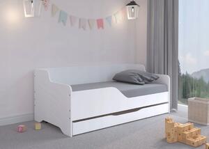 Univerzální dětská postel 160 x 80 cm v luxusní bílé barvě