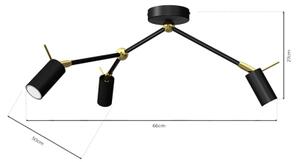 Bodové svítidlo IRIS 3xGU10/MR11/40W/230V černá/zlatá