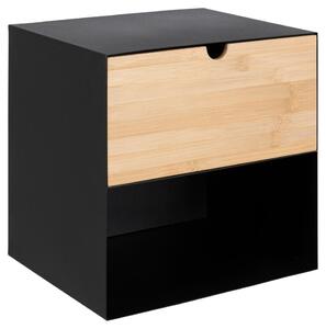 ACTONA Noční stolek Joliet − černá 30 × 30 × 25 cm