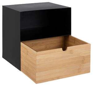 ACTONA Noční stolek Joliet − černá 30 × 30 × 25 cm