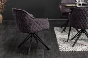 Designová židle Natasha tmavě šedý samet