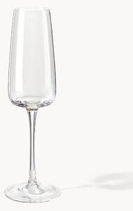 Ručně foukané sklenice na sekt Ellery, 4 ks