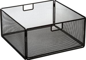 5Five® Dekorativní dokonalý rovný kovový košík, černý s madly Mix N' Modul, do kallax IKEA JJA181204