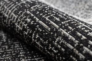 Balta Kulatý koberec Sisal FLOORLUX 20401 černý / stříbrný Rozměr: průměr 160 cm