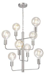 Lustr na řetězu ORLANDO 8xE27/60W/230V stříbrná