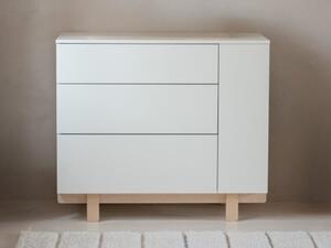 Dětská komoda se třemi šuplíky a otevřeným regálem BASIC bílá
