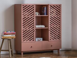 Designový regál nejen do dětského pokoje CABINET korálový