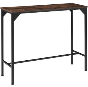 Tectake Barový stůl Kerry 120x40x100,5cm - Industriální dřevo tmavé, rustikální