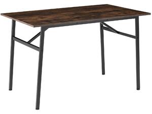 Tectake Jídelní stůl Swansea 120x75x76cm - Industriální dřevo tmavé, rustikální