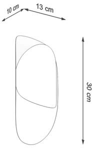 Sollux SL.1063 - Nástěnné svítidlo TEAR 1xG9/40W/230V černá