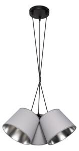Lustr na lanku ZOMA 3xE27/60W/260V šedá/lesklý chrom