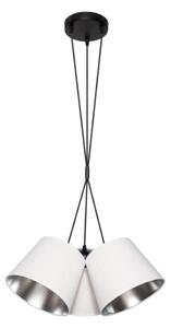 Lustr na lanku ZOMA 3xE27/60W/260V bílá/lesklý chrom